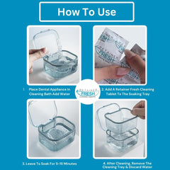 Ultrasonic cleaner with retainer cleaning tablets