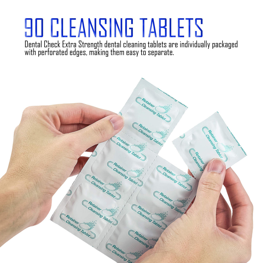 Retainer and denture cleaner tablets 90-pack packaging