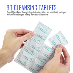 Retainer and denture cleaner tablets 90-pack packaging