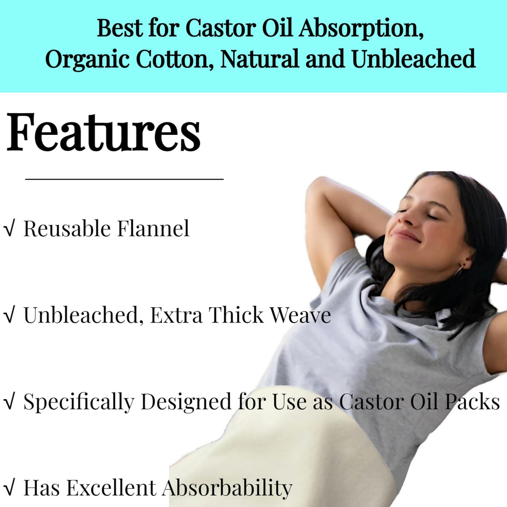 Reusable flannel pads for castor oil compress