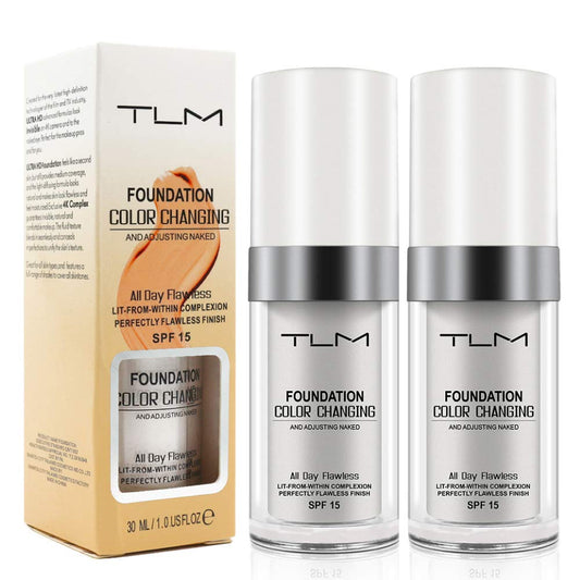 REVIGLAM ReviGLam TLM color-changing foundation in action for even skin tone