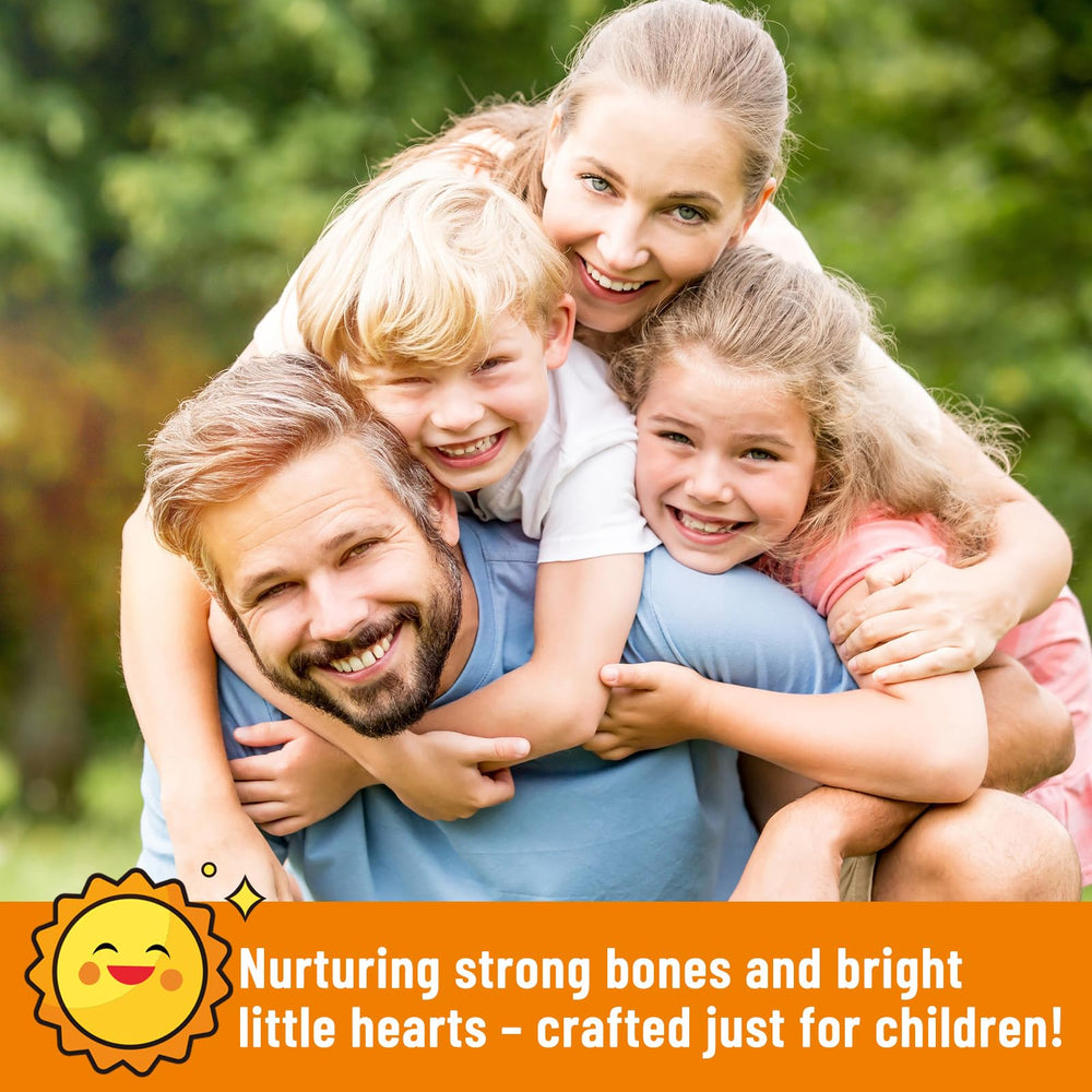 Family-friendly vitamin D3 K2 supplement for immune and bone support