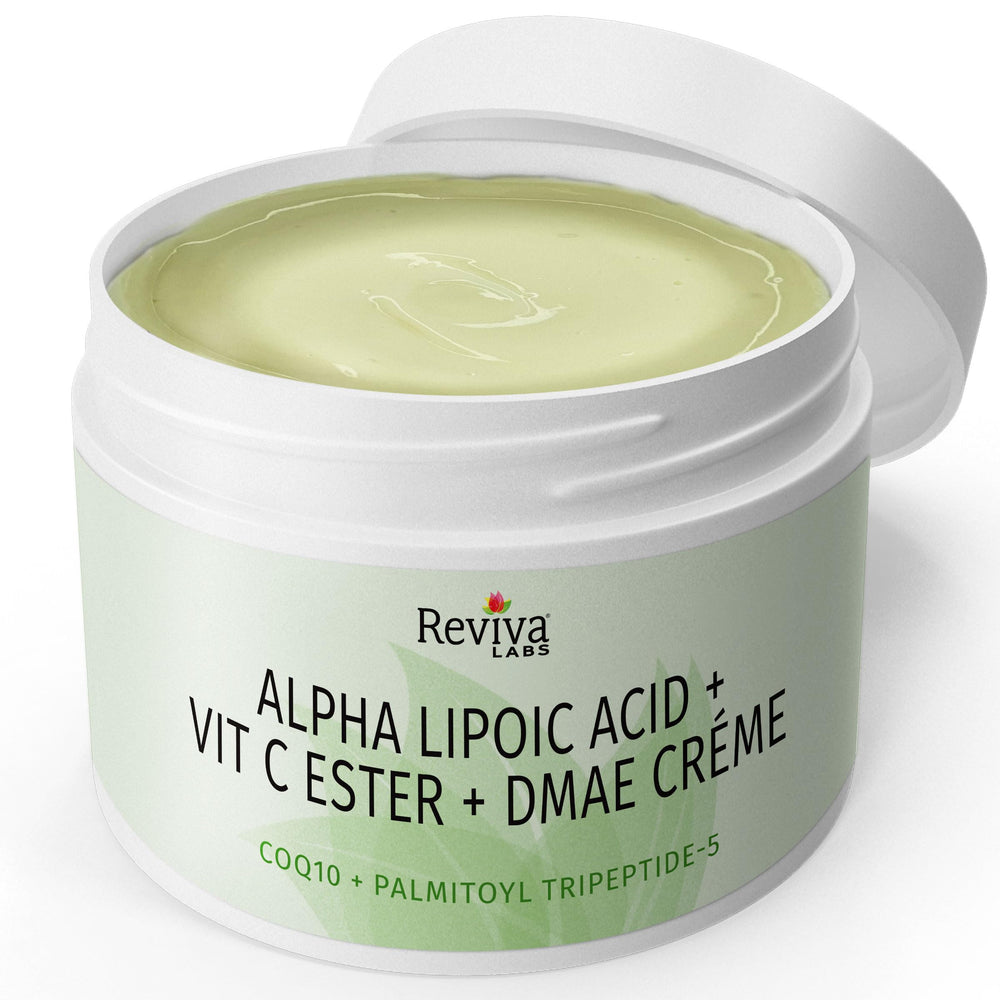 Illustration highlighting Alpha Lipoic Acid and Vitamin C Ester ingredients