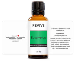 Revive Essential Oils eucalyptus bottle and label