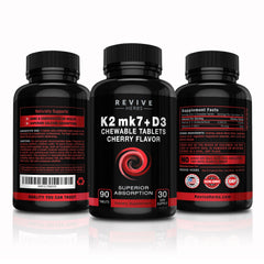 Graphic showing calcium absorption with K2 D3 supporting bones and heart