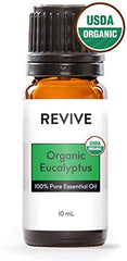 Close-up of Revive USDA Organic Eucalyptus Radiata label