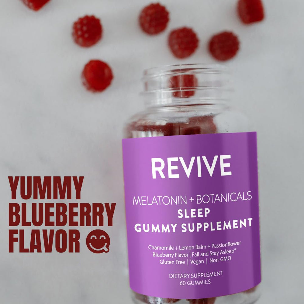 Nutrition label showing 5 mg melatonin per 2 gummies