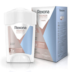 Rexona Maximum Protection Sensitive Dry cream-stick application for quick sweat control.