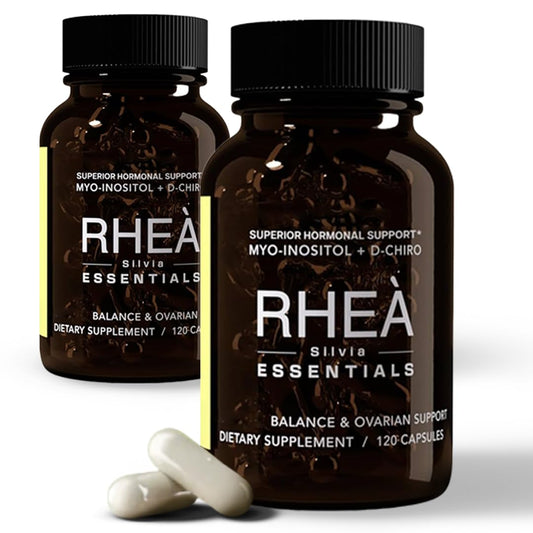 RHEA Essentials Inositol supplement bottle with 60 servings