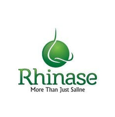 Rhinase pH balance 6.2 graphic communicates gentle, sting-free application.