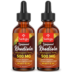 Bottle labeled 57,000 mg liposomal rhodiola rosea with 120 ml size
