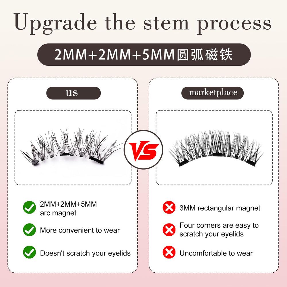 Rhostry Cruelty-free magnetic eyelashes for versatile outfits from office to evening.