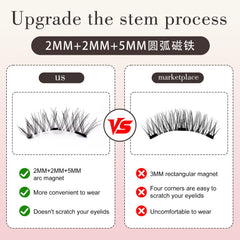 Rhostry Cruelty-free magnetic eyelashes for versatile outfits from office to evening.