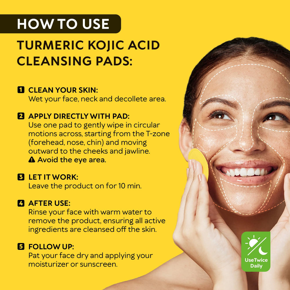 Foaming action of RichGrand Turmeric Kojic Cleansing Pad in use