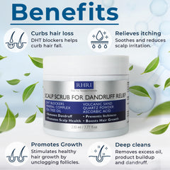 Rida Hair Anti Dandruff Scrub pack shot showing medicated formula.