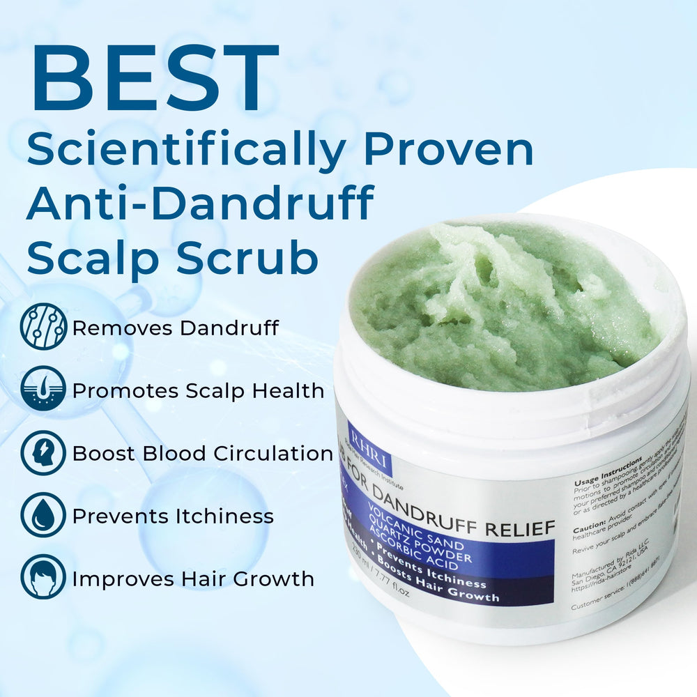 Rida Hair Anti Dandruff Scrub texture close-up with exfoliating grains.