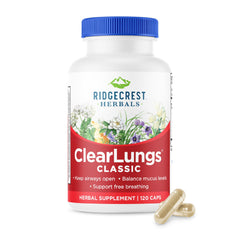 Ridgecrest ClearLungs Classic bottle on white background