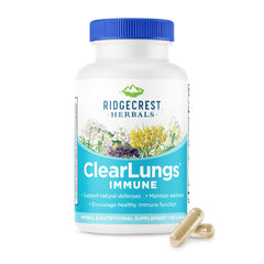 RidgeCrest ClearLungs Immune bottle front label