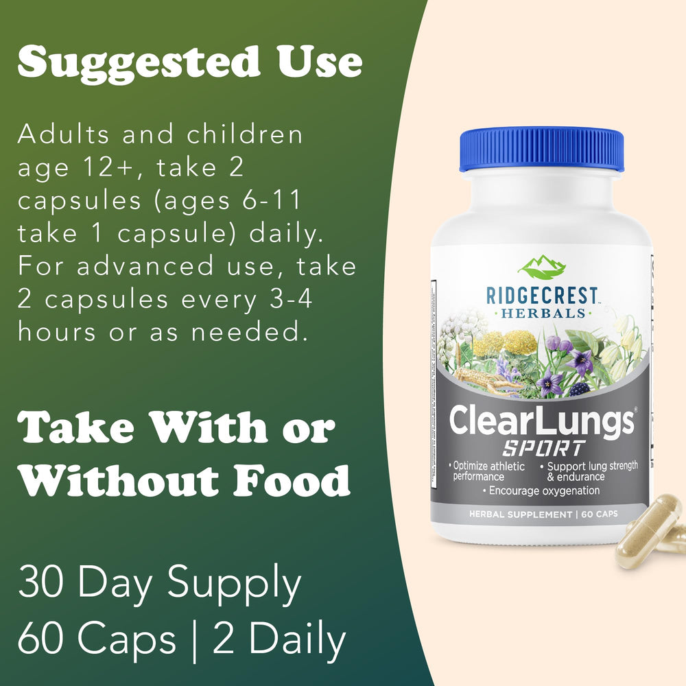 Rhodiola and Eleuthero ingredients in ClearLungs Sport