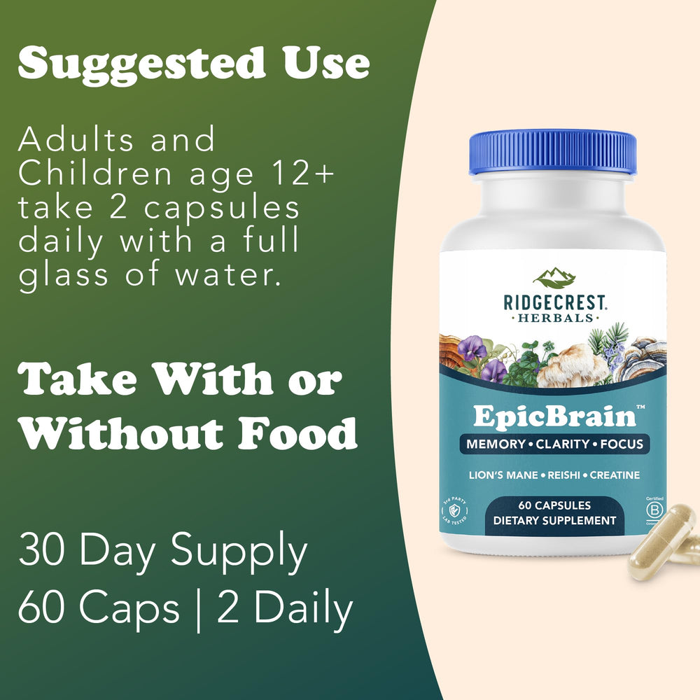 EpicBrain daily use: capsules for mental support