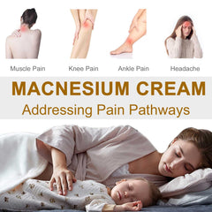 Non-greasy magnesium lotion being absorbed into the skin