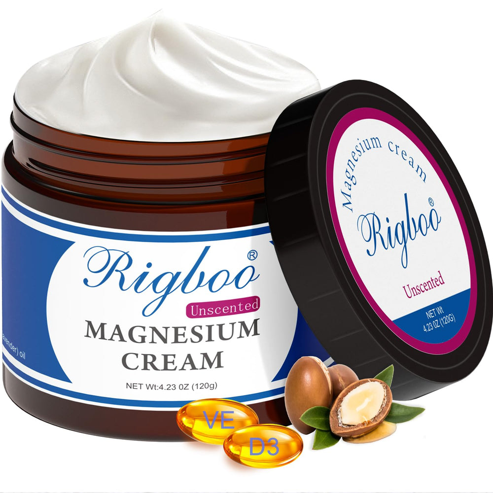 RIGBOO Magnesium Lotion bottle with coconut oil and chamomile