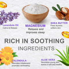 Close-up of the fast-absorbing magnesium lotion texture