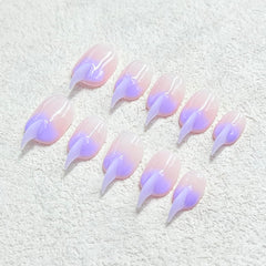 RIICFDD handmade premium acrylic nails kit with 10 nails for at-home salon results.