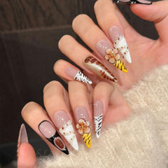 RIICFDD press-on nails complete kit includes glue and tools for a ready-to-wear manicure