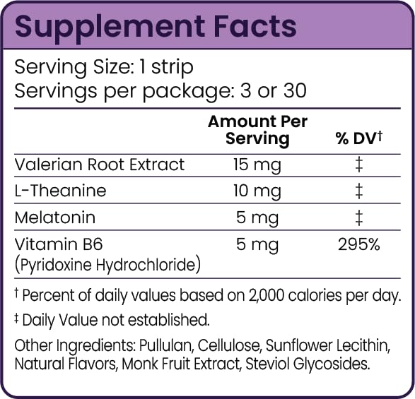 Valerian root extract in Riize Sleep Strips