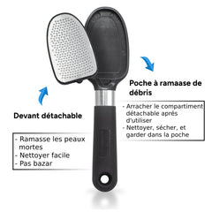 Rikans Foot File pedicure tool highlighted for at-home care