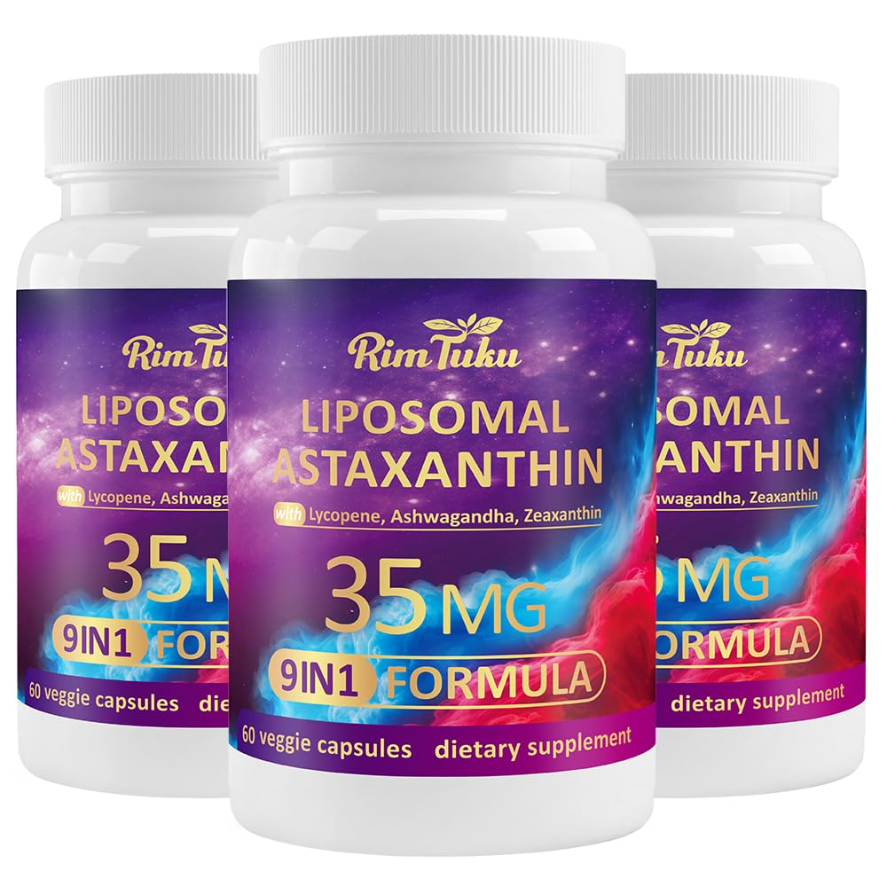 RimTuku Liposomal Astaxanthin 9-in-1 bottle with label