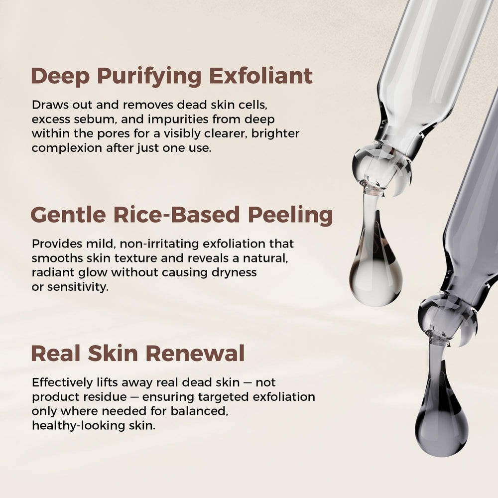 Rinlus rice bran water hydration detail emphasizes moisture support