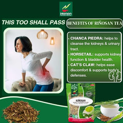 Vegan and non-GMO Riñosan tea bags