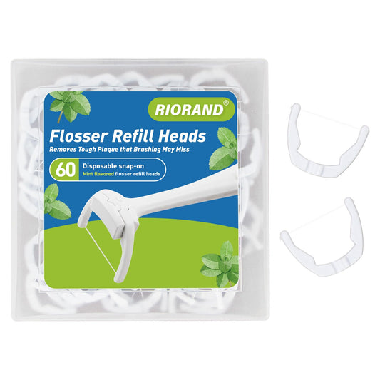 RioRand Ultraclean Access Flosser Refill Heads 60-pack – front view