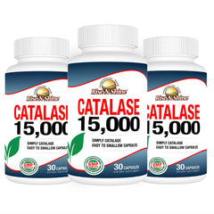 Front view of Rise-N-Shine Catalase 15,000 bottles