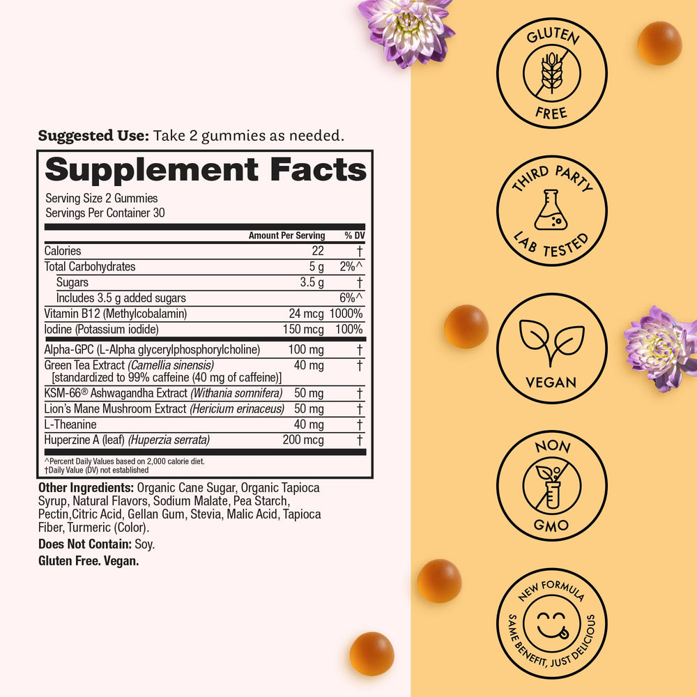 Alpha-GPC ingredient highlight for Rise Up gummies