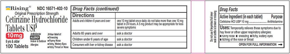 Rising Cetirizine 10mg tablets dispensing scene for smooth daily dosing.