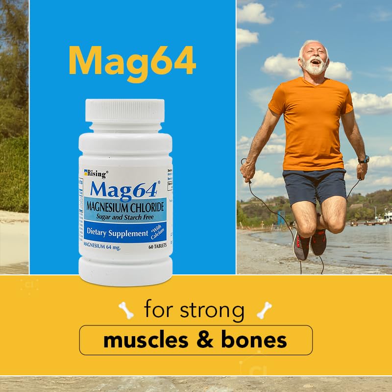 Label detail of Mag64 magnesium chloride with calcium tablets