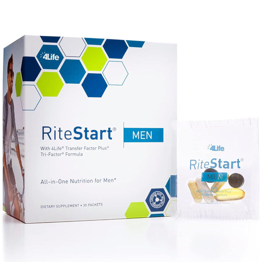 RiteStart Men daily nutritional pack box and individual packets