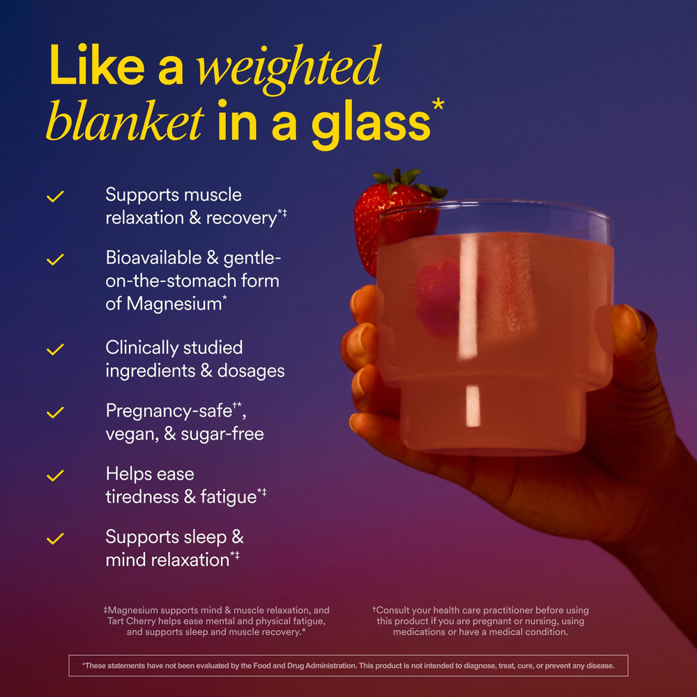 Serving suggestion: scoop of Ritual Magnesium+ Drink Mix in a glass