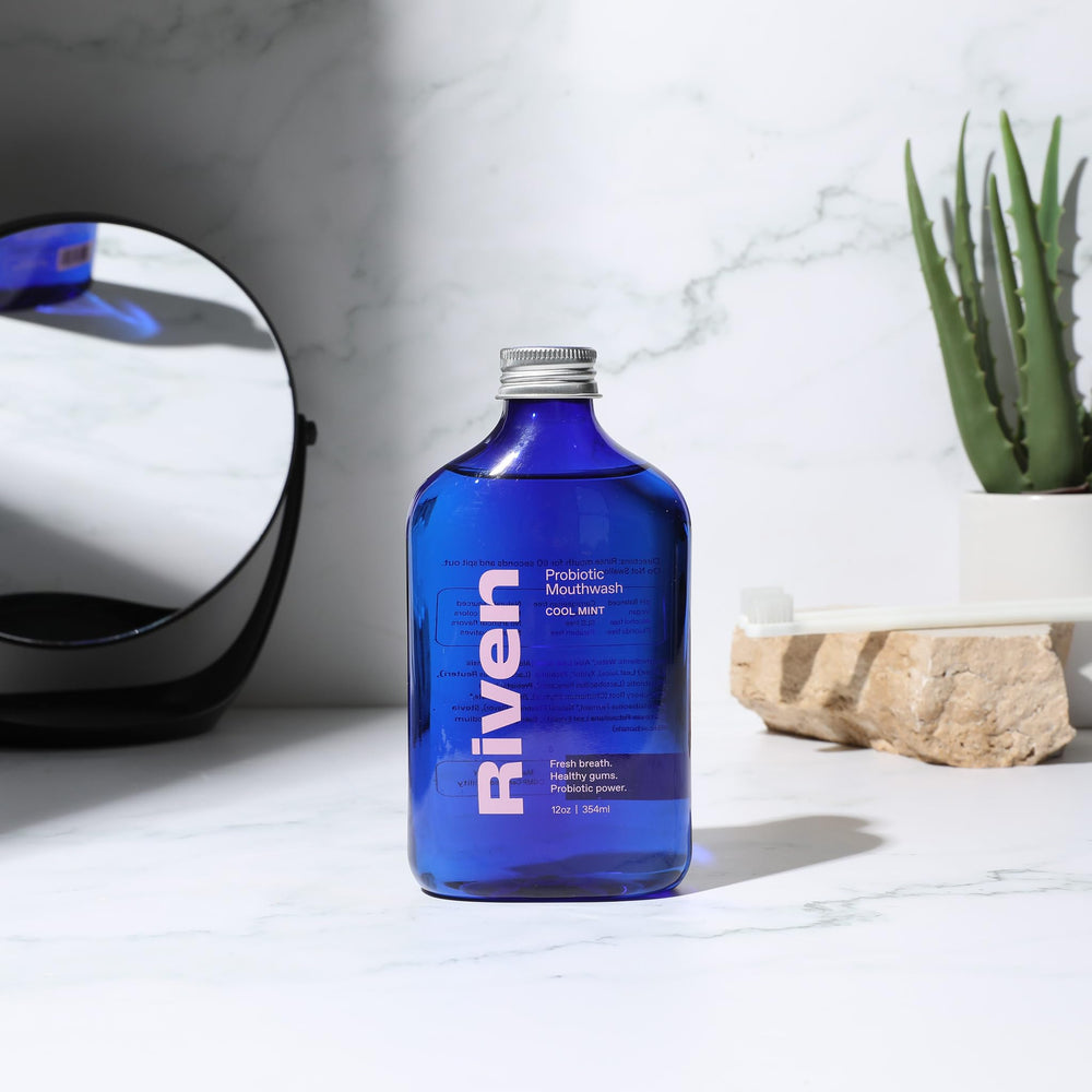 Riven Probiotic Mouthwash packaging and box