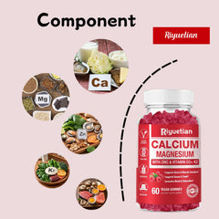 Vegan, non-GMO Riyuetian Calcium Gummies with natural flavors