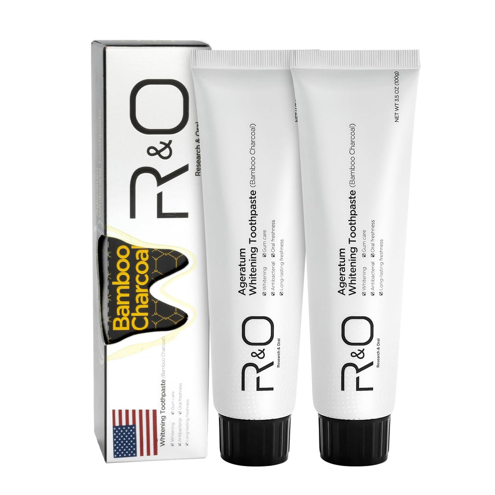 R&O Ageratum Whitening Toothpaste with Bamboo Charcoal – front view
