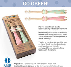 Pack shot of ROARex All-Natural Kids Toothbrushes 4-pack