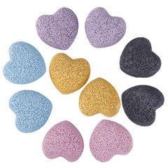 rockcloud Colorful Lava Rock Heart Shape Pocket Stones – 10 dyed lava hearts in gift bag