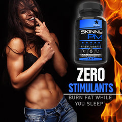 Rockstar Skinny PM packaging with key claims graphic
