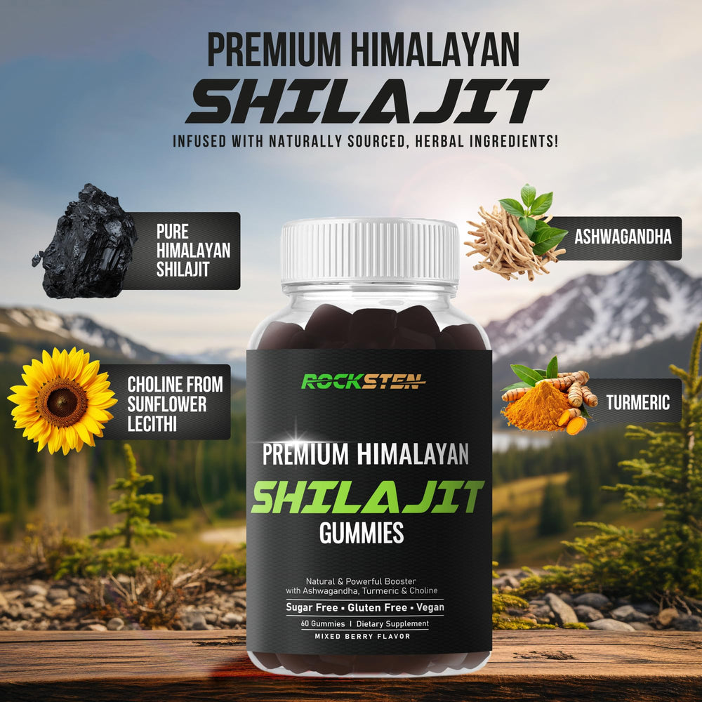 Ingredients: Shilajit, Ashwagandha, Turmeric
