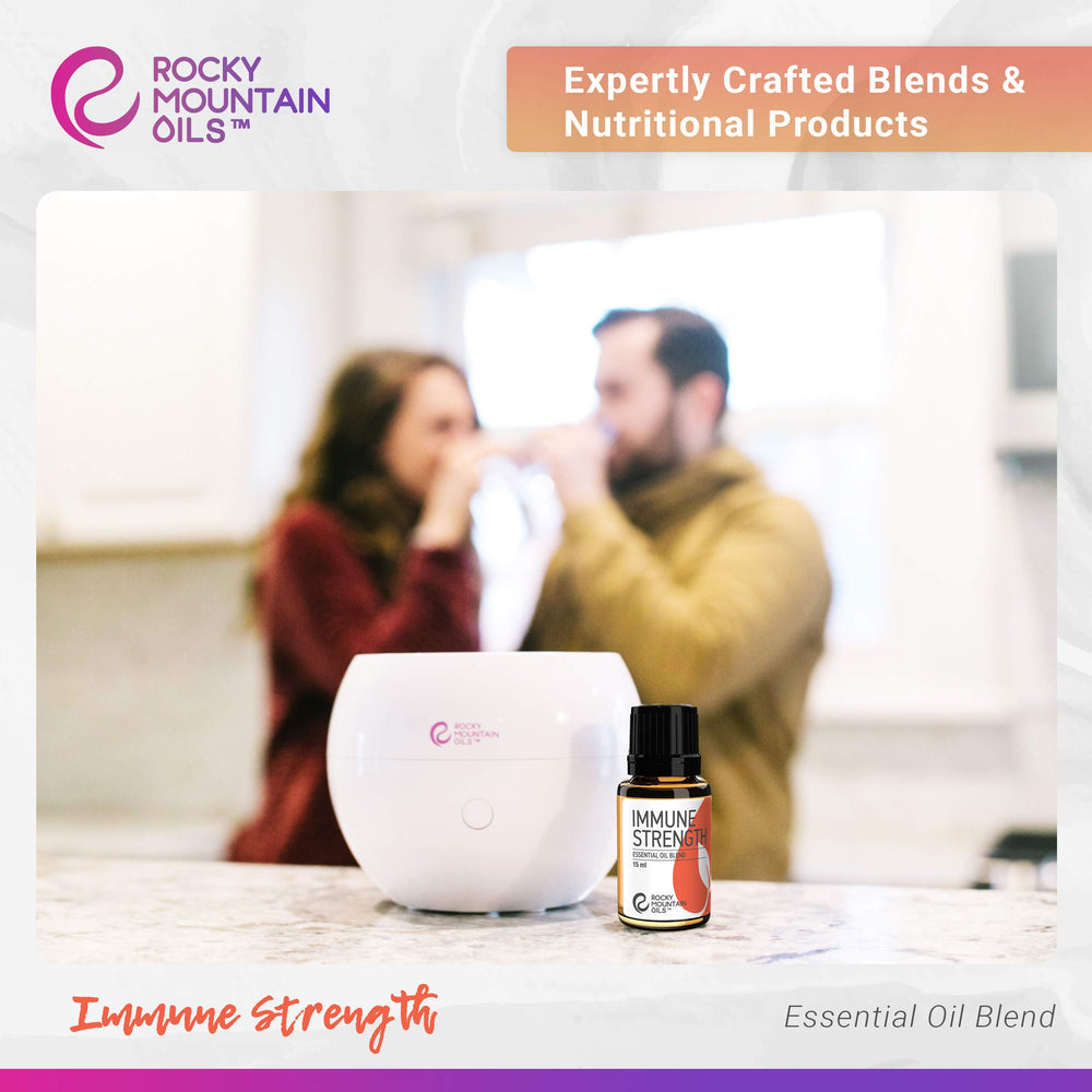 Packaging of Rocky Mountain Oils Immune Strength essential oil