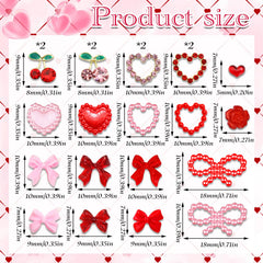 RODAKY Pink-Red Crystal Rhinestones on resin charms enhance light-catching shine.